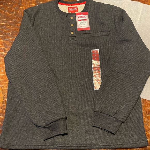 Sherpa Lined Waffle Henley Coleman’s XL MEN - Picture 4 of 7